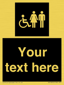 Custom information: black panel disabled female and male